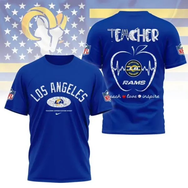 Los Angeles Rams Peach Love Inspired Tshirt - Image 3
