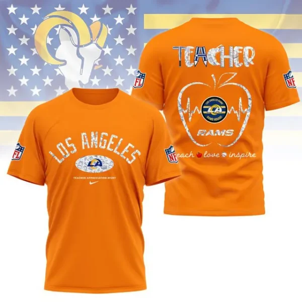 Los Angeles Rams Peach Love Inspired Tshirt - Image 4