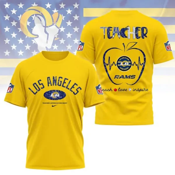 Los Angeles Rams Peach Love Inspired Tshirt