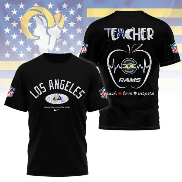 Los Angeles Rams Peach Love Inspired Tshirt - Image 5