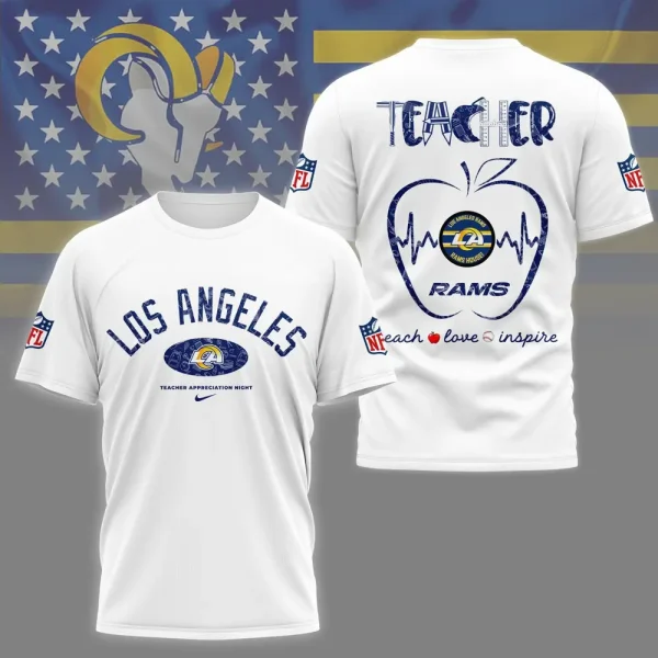 Los Angeles Rams Peach Love Inspired Tshirt - Image 6