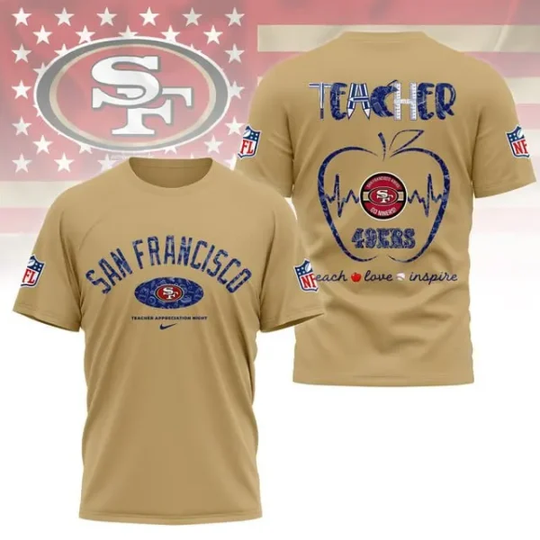 San Francisco 49ers Peach Love Inspired Tshirt - Image 2