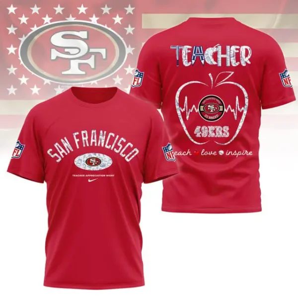 San Francisco 49ers Peach Love Inspired Tshirt - Image 3