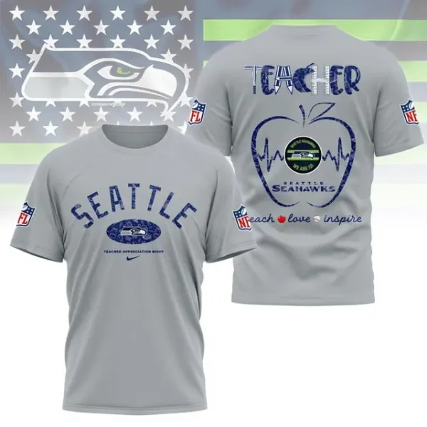 Seattle Seahawks Peach Love Inspired Tshirt - Image 2