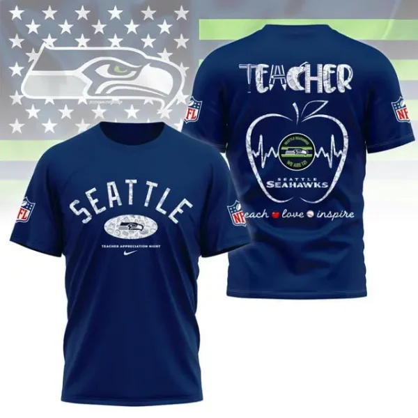 Seattle Seahawks Peach Love Inspired Tshirt - Image 3