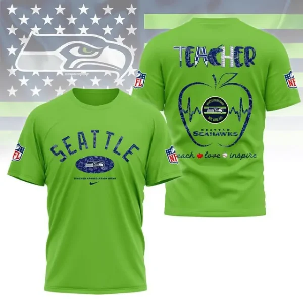 Seattle Seahawks Peach Love Inspired Tshirt - Image 4