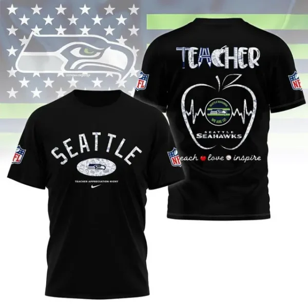 Seattle Seahawks Peach Love Inspired Tshirt - Image 5
