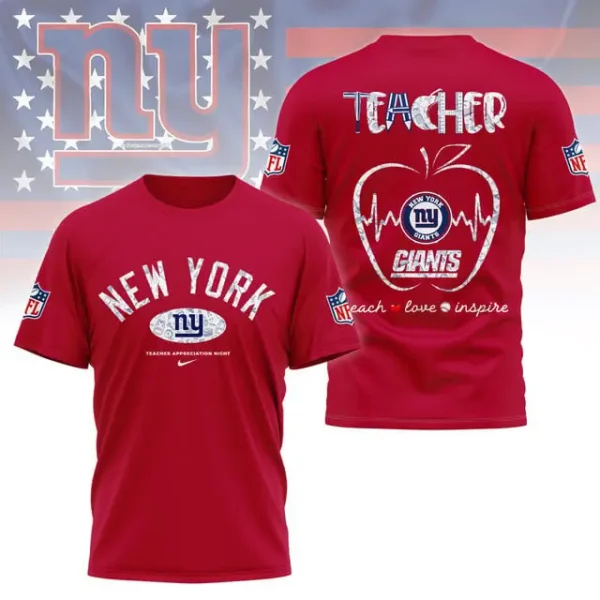 New York Giants Peach Love Inspired Tshirt - Image 2