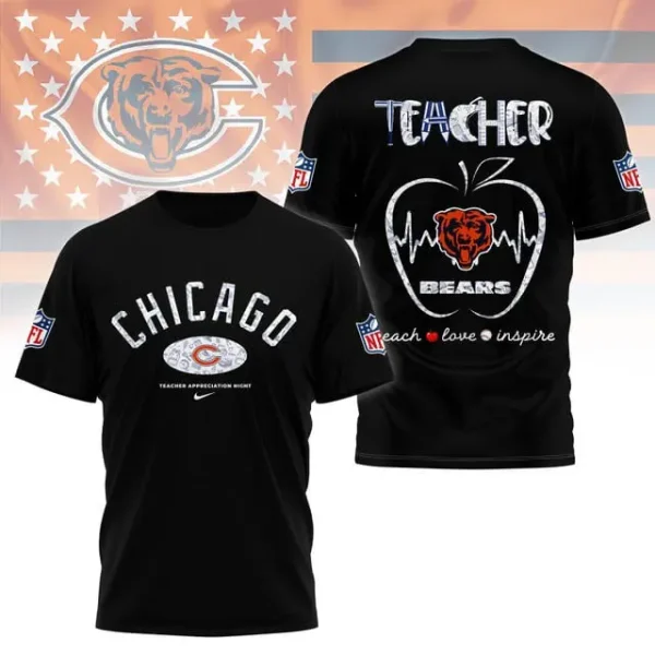 Chicago Bears Peach Love Inspired Tshirt - Image 3