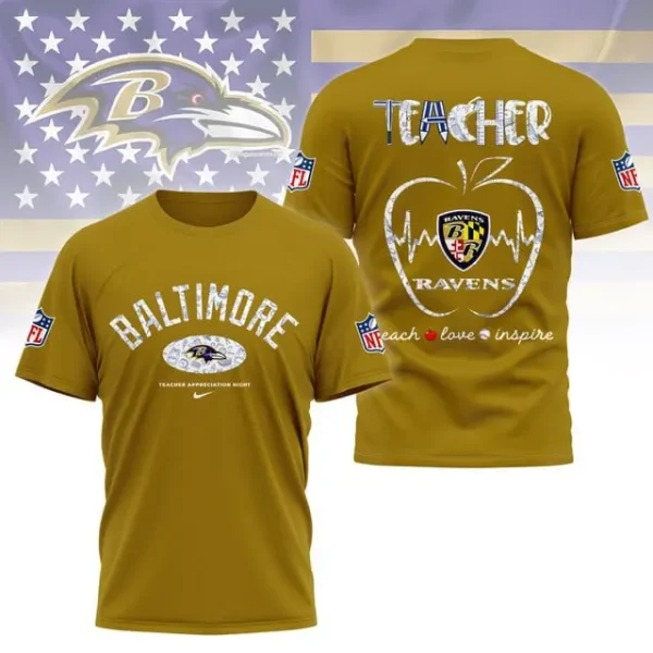 Baltimore Ravens Peach Love Inspired Tshirt - Image 2