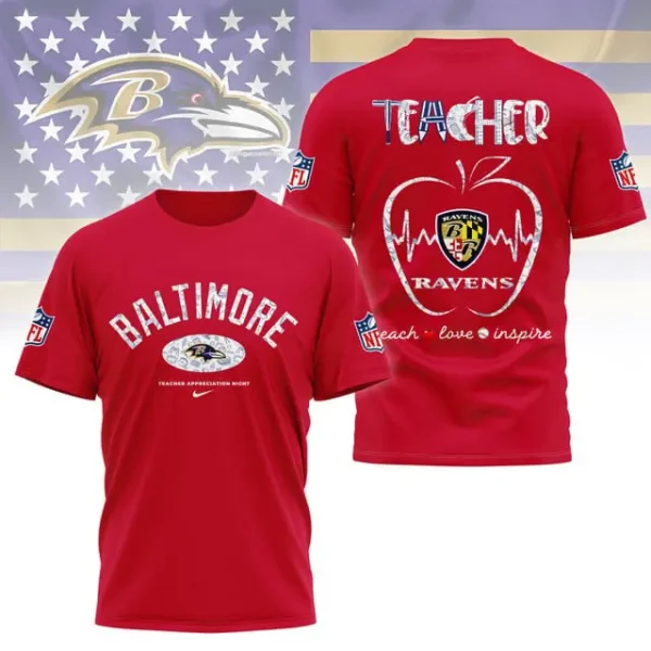 Baltimore Ravens Peach Love Inspired Tshirt - Image 3