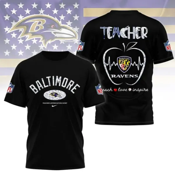 Baltimore Ravens Peach Love Inspired Tshirt - Image 4