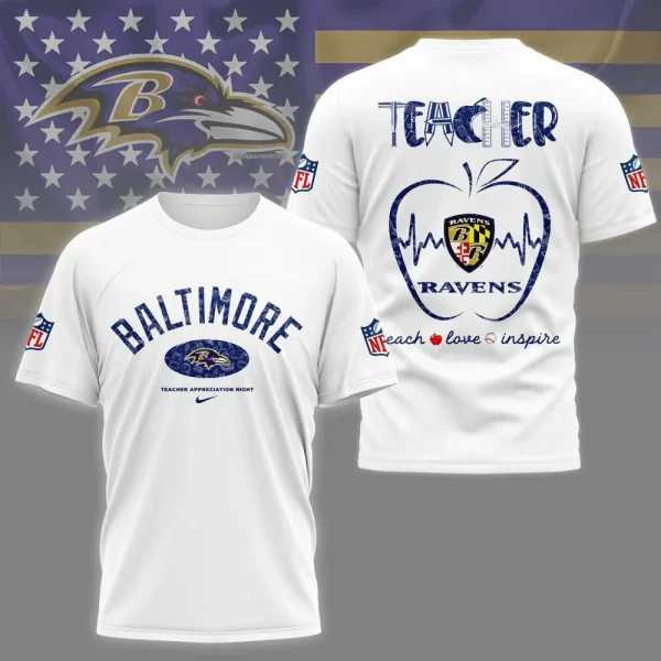 Baltimore Ravens Peach Love Inspired Tshirt - Image 5