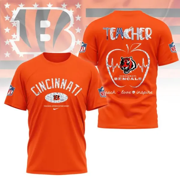 Cincinnati Bengals Peach Love Inspired Tshirt - Image 3