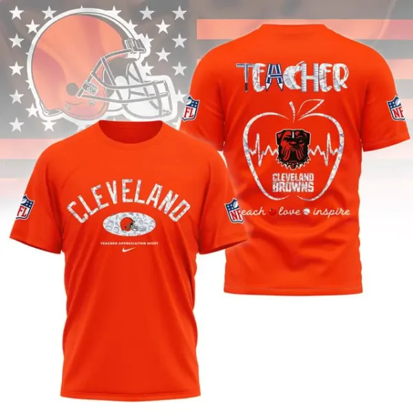 Cleveland Browns Peach Love Inspired Tshirt - Image 2