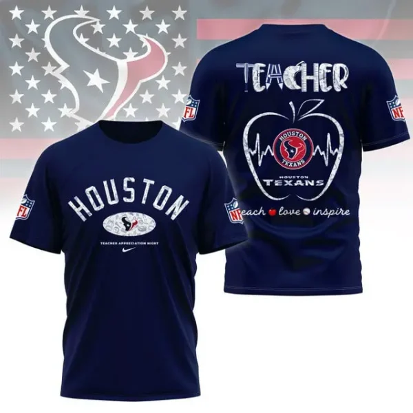 Houston Texans Peach Love Inspired Tshirt