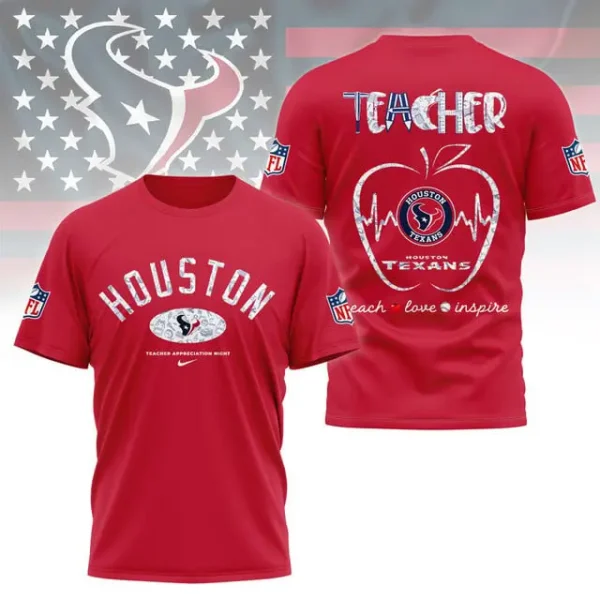 Houston Texans Peach Love Inspired Tshirt - Image 2