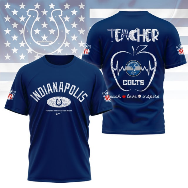 Indianapolis Colts Peach Love Inspired Tshirt - Image 2