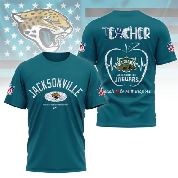 Jacksonville Jaguars Peach Love Inspired Tshirt - Image 2