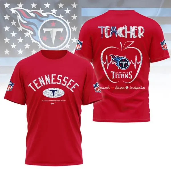 Tennessee Titans Peach Love Inspired Tshirt - Image 2