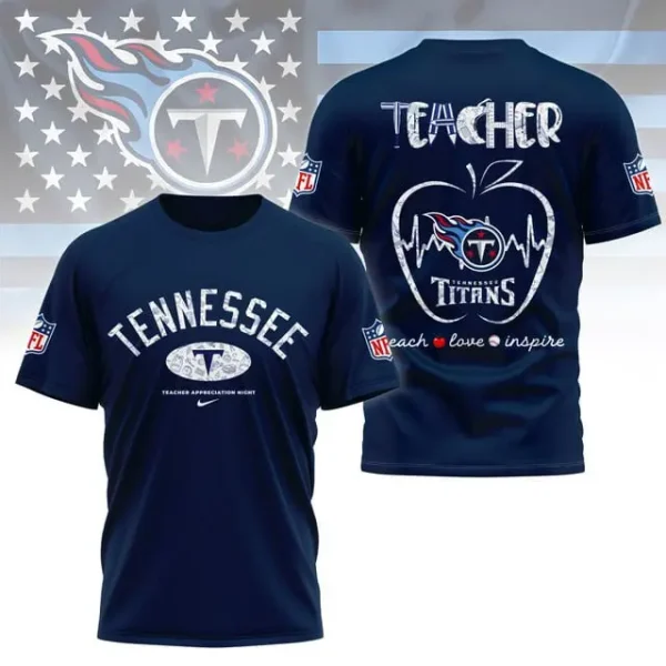 Tennessee Titans Peach Love Inspired Tshirt - Image 3