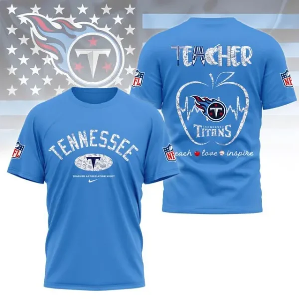 Tennessee Titans Peach Love Inspired Tshirt - Image 4