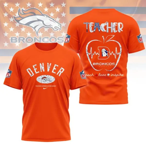 Denver Broncos Peach Love Inspired Tshirt