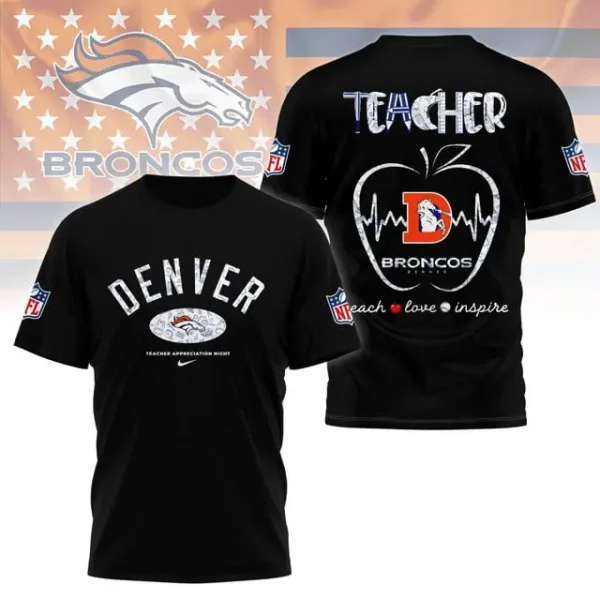 Denver Broncos Peach Love Inspired Tshirt - Image 3