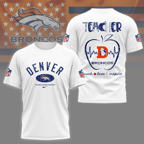 Denver Broncos Peach Love Inspired Tshirt - Image 4