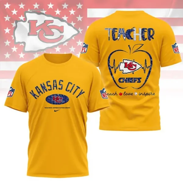 Kansas City Chiefs Peach Love Inspired Tshirt - Image 2