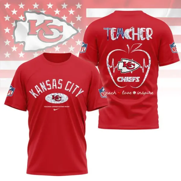 Kansas City Chiefs Peach Love Inspired Tshirt