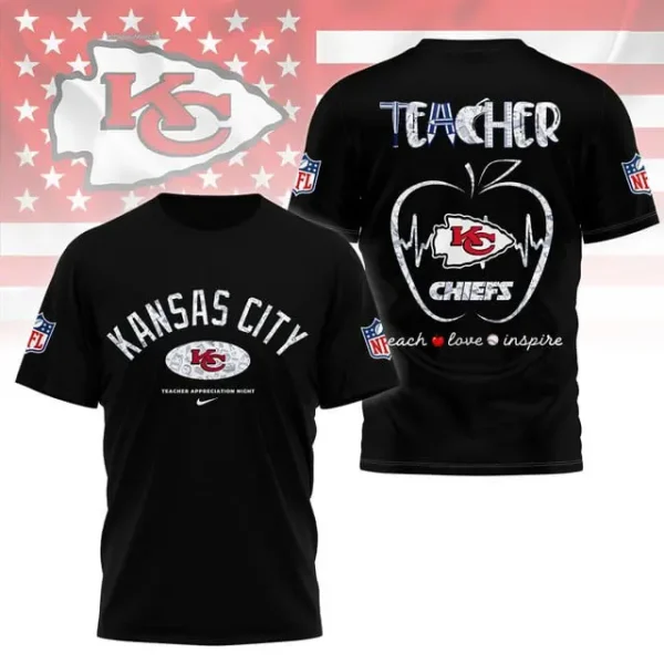 Kansas City Chiefs Peach Love Inspired Tshirt - Image 3