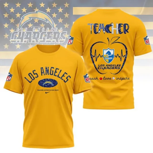 Los Angeles Chargers Peach Love Inspired Tshirt