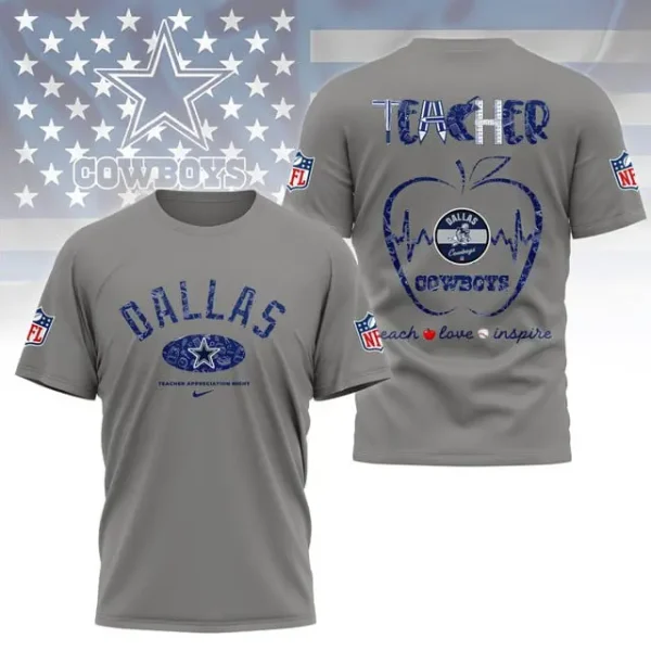 Dallas Cowboys Peach Love Inspired Tshirt - Image 2