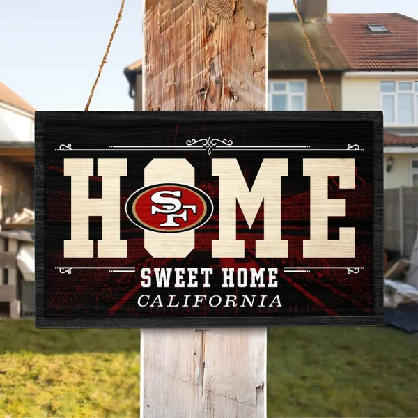 San Francisco 49ers Rectangle Wood Sign