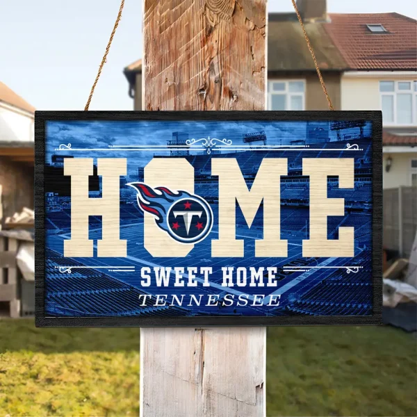 Tennessee Titans Rectangle Wood Sign