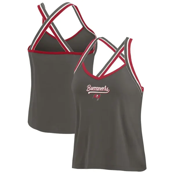 Tampa Bay Buccaneers Women's Cross Strap Tri-Blend Tank Top