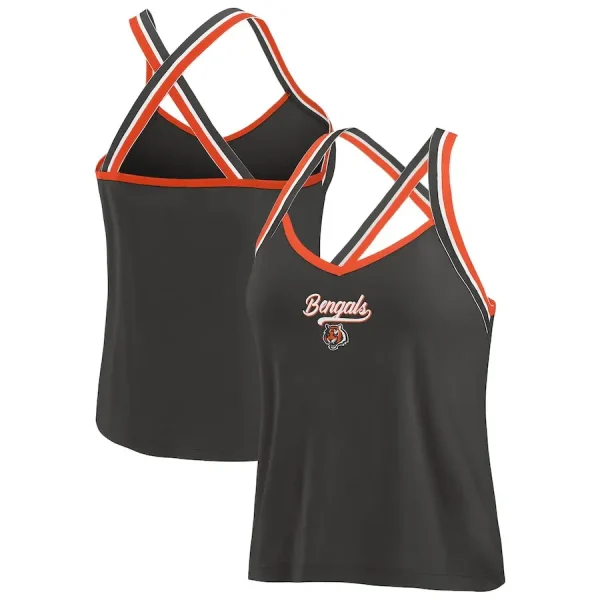 Cincinnati Bengals Women's Cross Strap Tri-Blend Tank Top