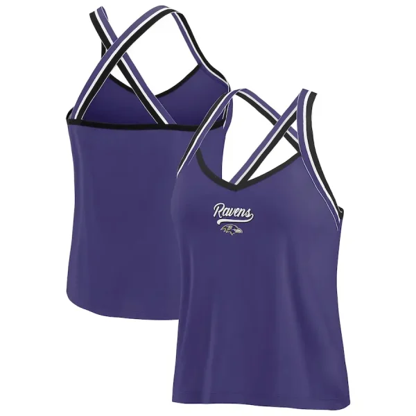 Baltimore Ravens Women's Cross Strap Tri-Blend Tank Top