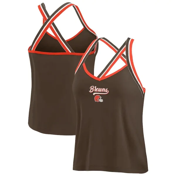 Cleveland Browns Women's Cross Strap Tri-Blend Tank Top