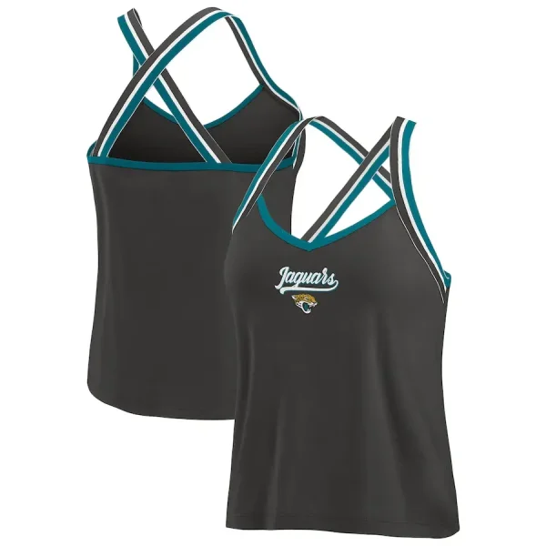Jacksonville Jaguars Women's Cross Strap Tri-Blend Tank Top