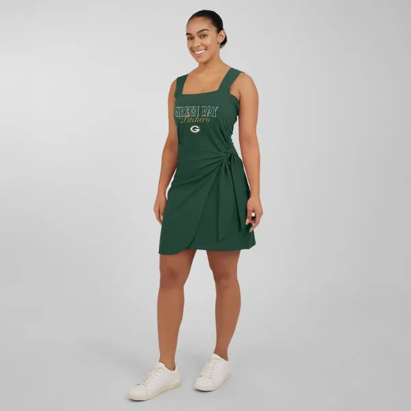 Green Bay Packers Women's Wrap Dress - Image 2