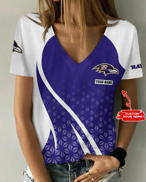 Baltimore Ravens Summer New Women's Short Sleeve T-shirt 3D Trending 2025 AGCWTS900
