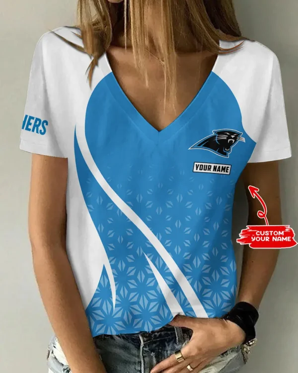 Carolina Panthers Summer New Women's Short Sleeve T-shirt 3D Trending 2025 AGCWTS902