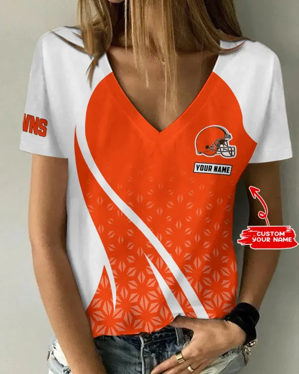 Cleveland Browns Summer New Women's Short Sleeve T-shirt 3D Trending 2025 AGCWTS905