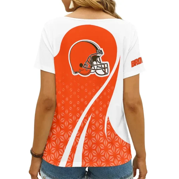 Cleveland Browns Summer New Women's Short Sleeve T-shirt 3D Trending 2025 AGCWTS905 - Image 2