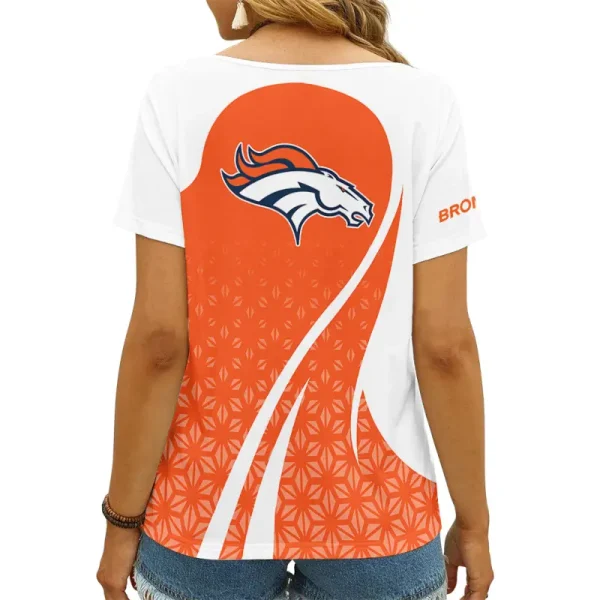 Denver Broncos Summer New Women's Short Sleeve T-shirt 3D Trending 2025 AGCWTS907 - Image 2