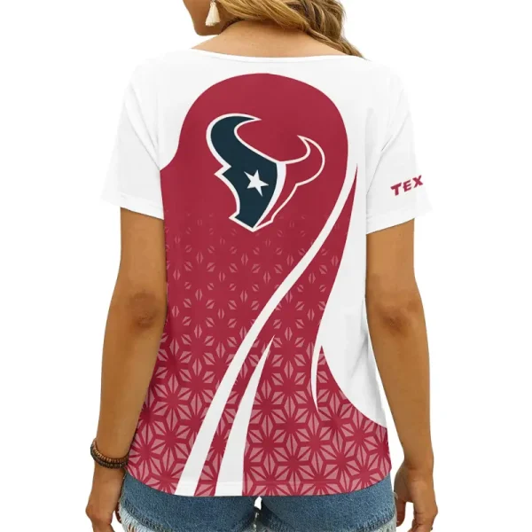 Houston Texans Summer New Women's Short Sleeve T-shirt 3D Trending 2025 AGCWTS910 - Image 2