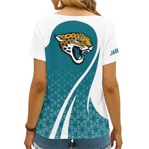 Jacksonville Jaguars Summer New Women's Short Sleeve T-shirt 3D Trending 2025 AGCWTS912 - Image 2