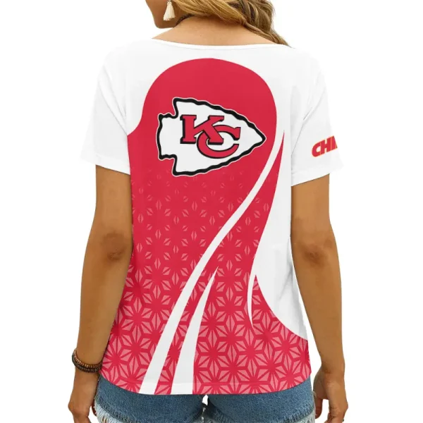 Kansas City Chiefs Summer New Women's Short Sleeve T-shirt 3D Trending 2025 AGCWTS913 - Image 2